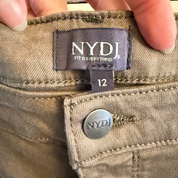 NYDJ NWT Olive Green Wide-Leg Jeans - Picture 3 of 7